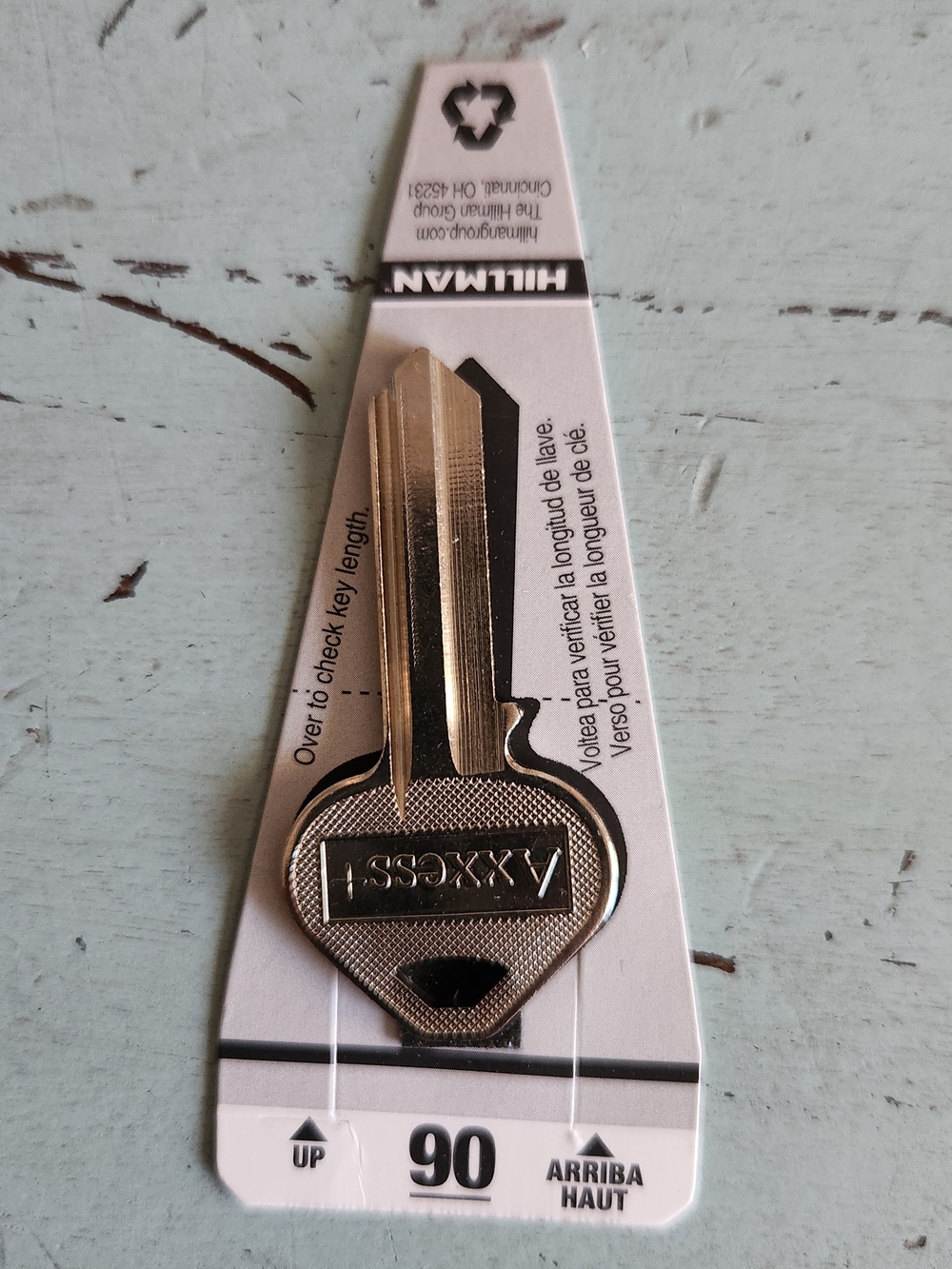 (22) Hillman Axxess Cassette F Key Blank 90